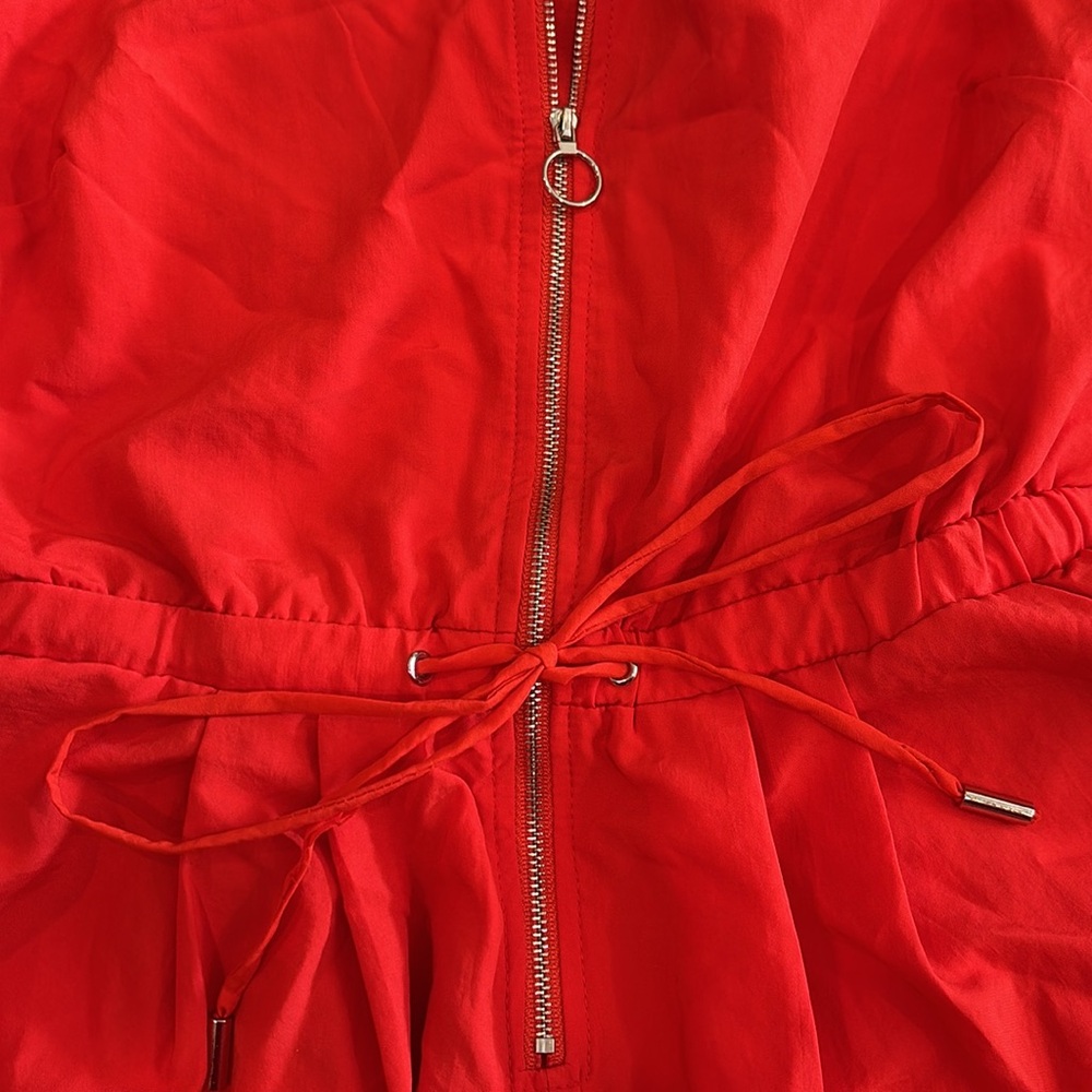 Red Off-Shoulder Romper - Picture 4 of 4